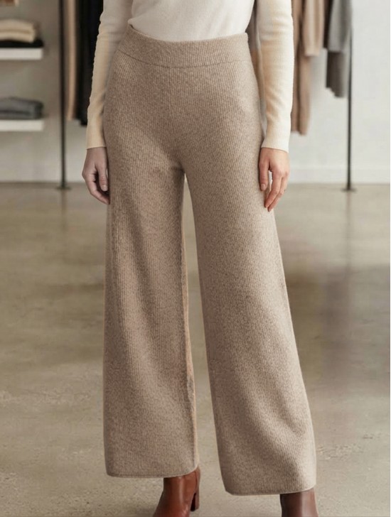 Solid Color Wide Legged Pants